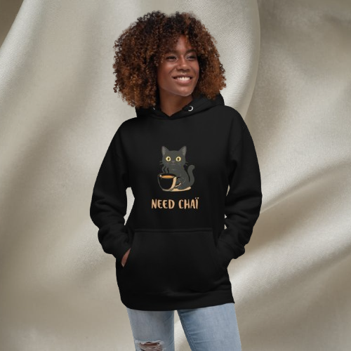 Sweat à capuche unisexe “Thé”