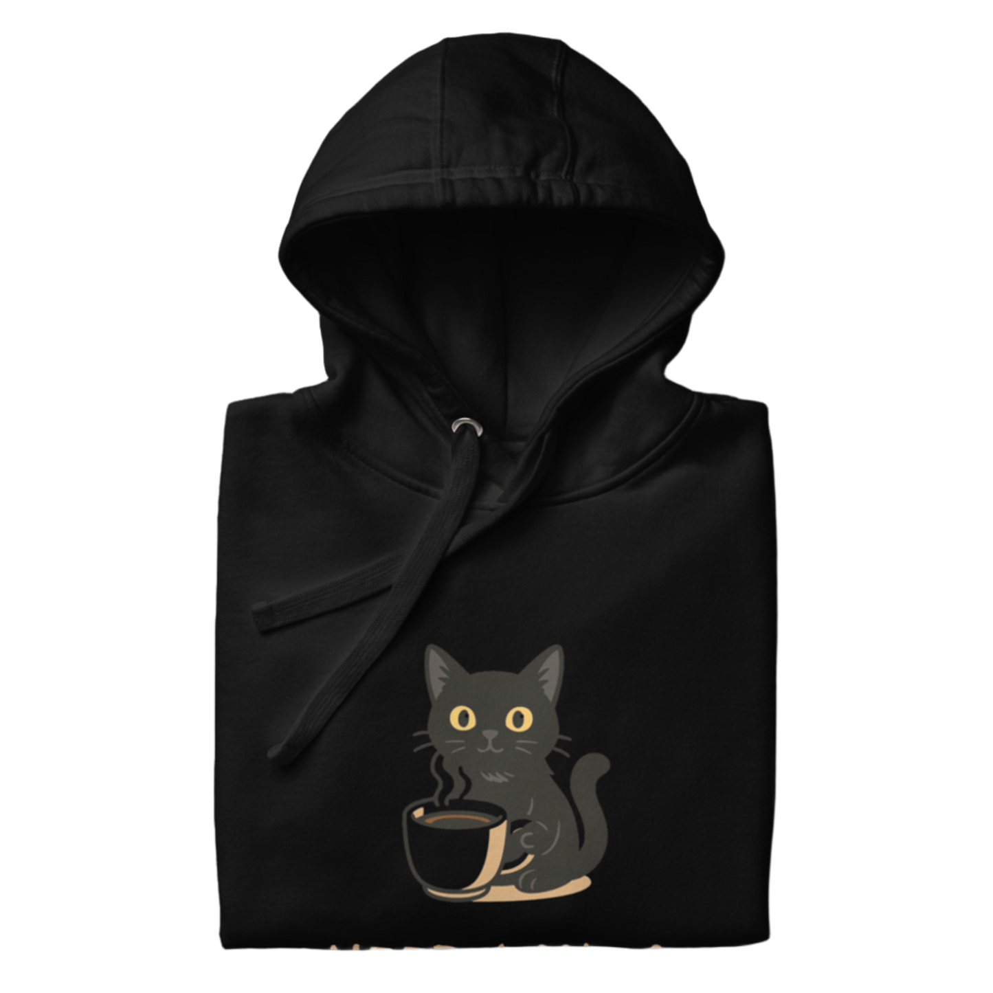 Sweat à capuche unisexe “Chat & Café”
