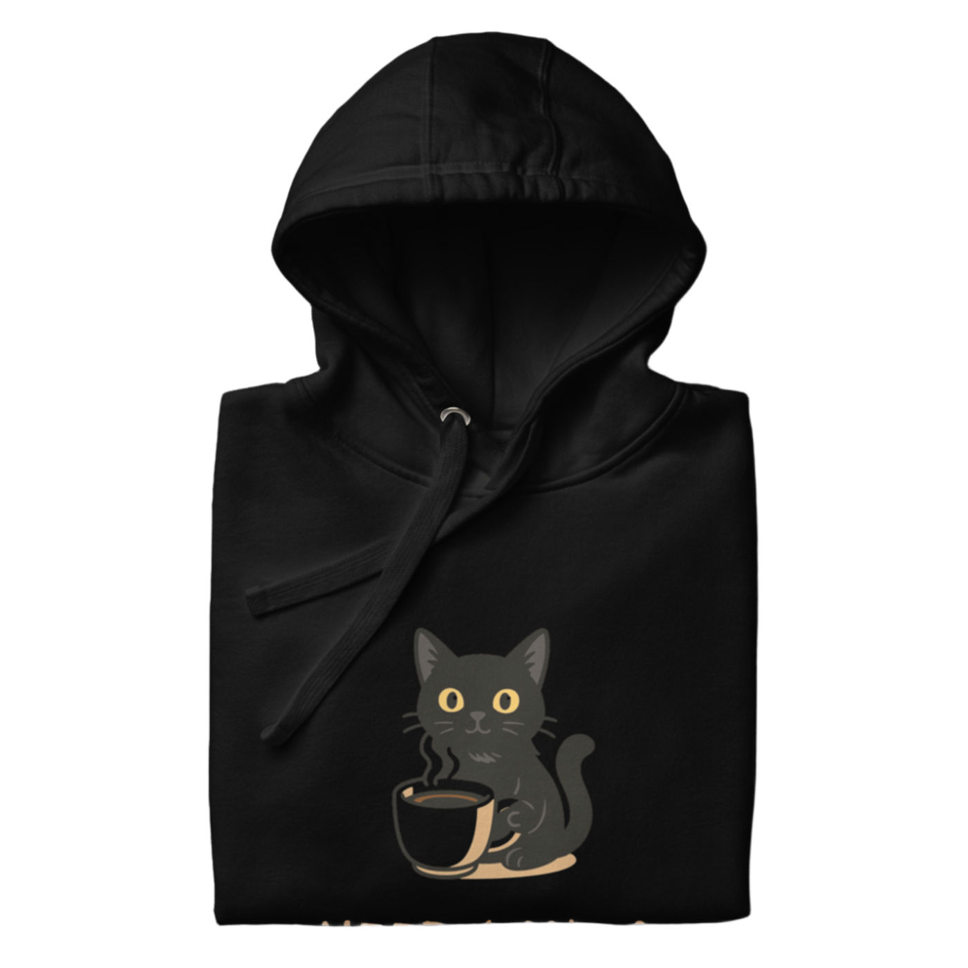 Sweat à capuche unisexe “Chat & Café”